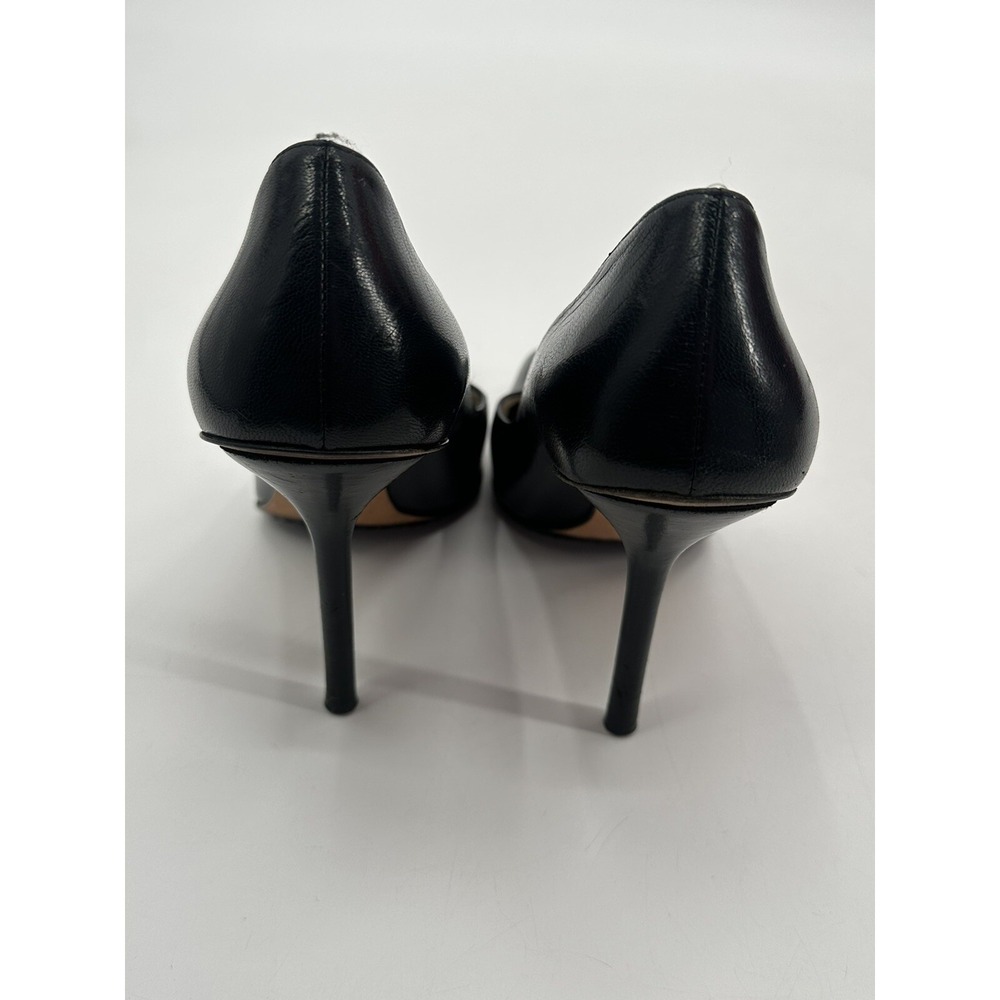 Gucci Italy Black Leather Pumps Heels Work Business SZ 7.5 C 37.5 105771‎ - Picture 6 of 15